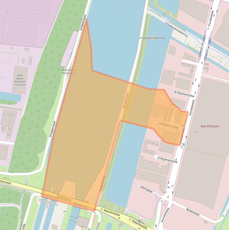 Kaart van postcodegebied 3433KT.