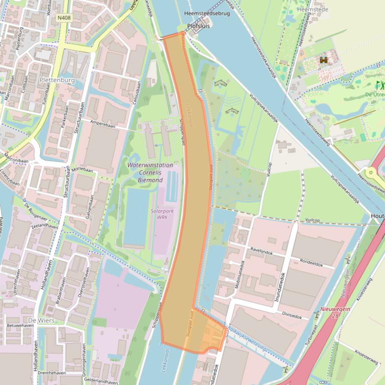 Kaart van postcodegebied 3433KW.