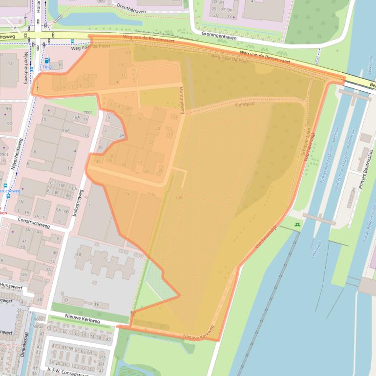 Kaart van postcodegebied 3433NT.