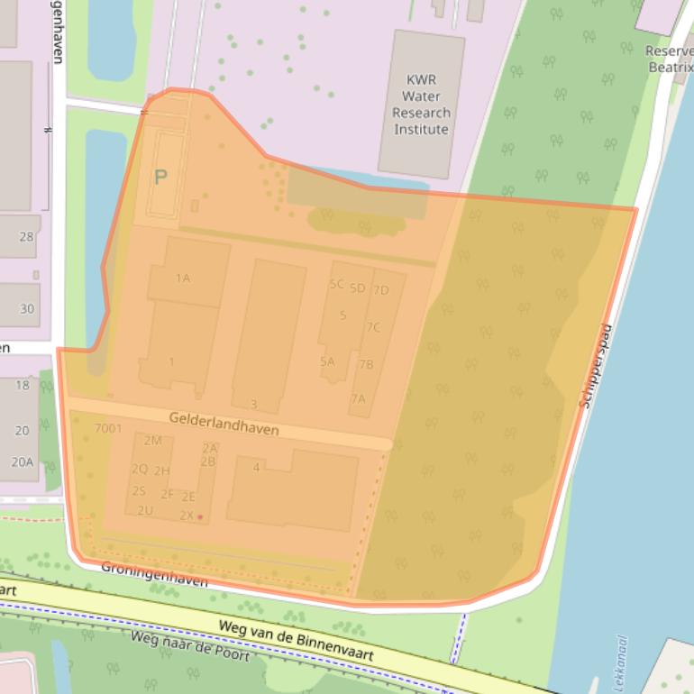 Kaart van postcodegebied 3433PG.