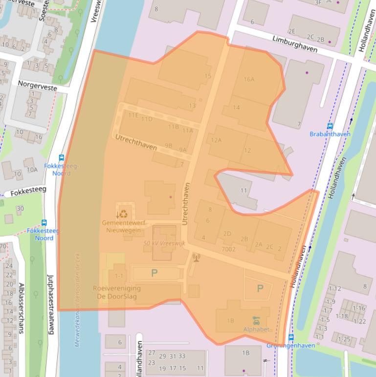 Kaart van postcodegebied 3433PN.