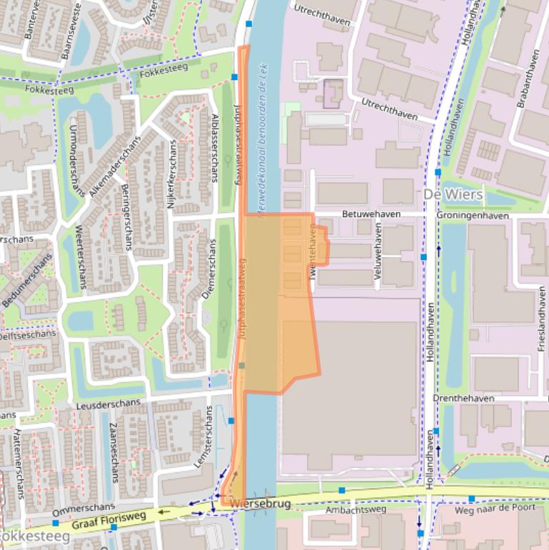Kaart van postcodegebied 3433PT.