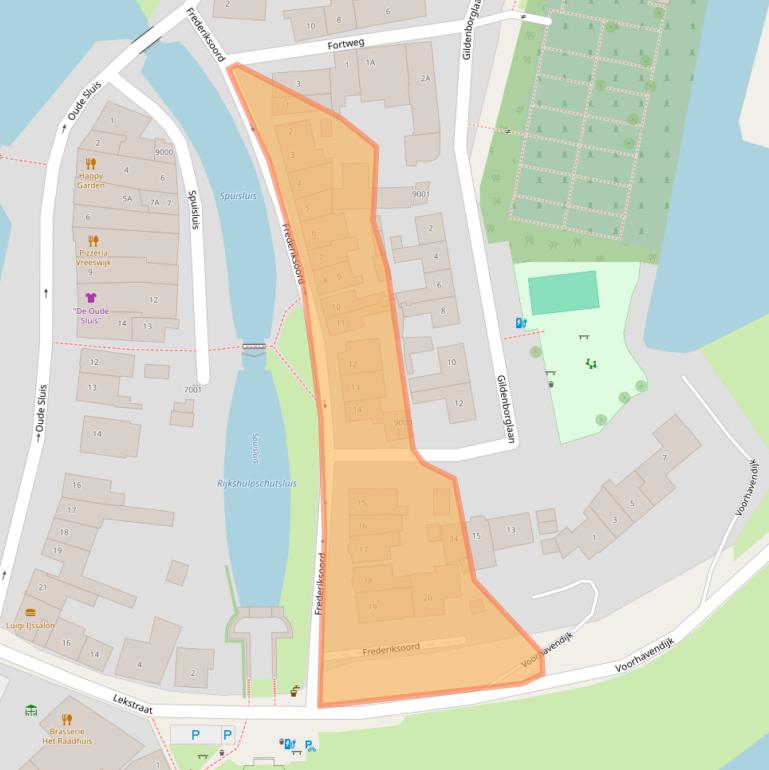 Kaart van postcodegebied 3433ZE.