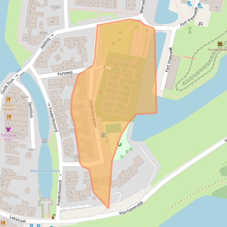 Kaart van postcodegebied 3433ZG.