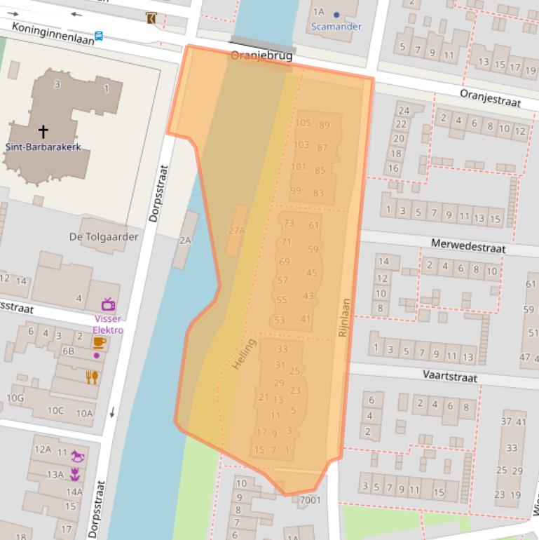 Kaart van postcodegebied 3433ZK.