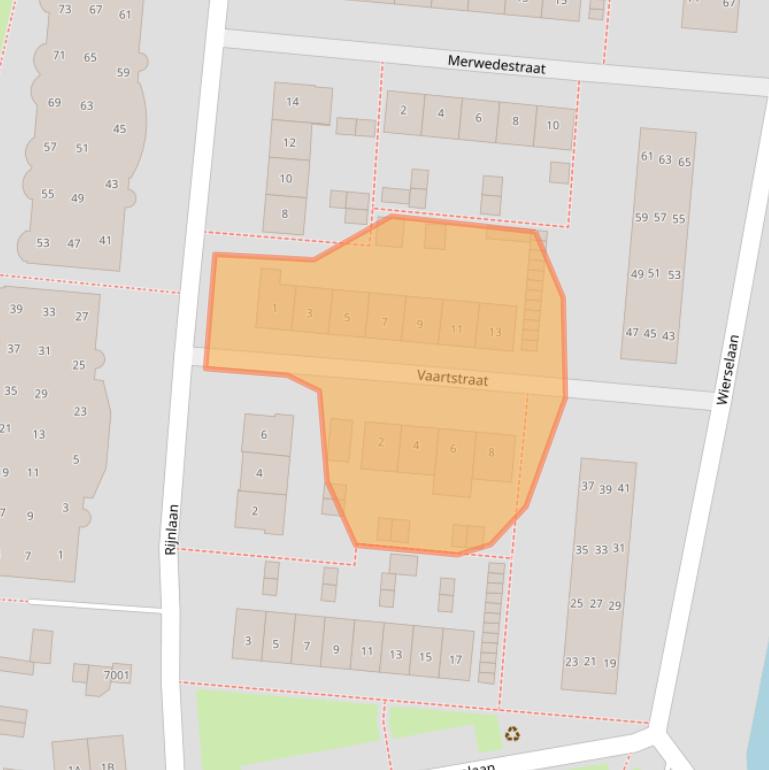 Kaart van postcodegebied 3433ZM.
