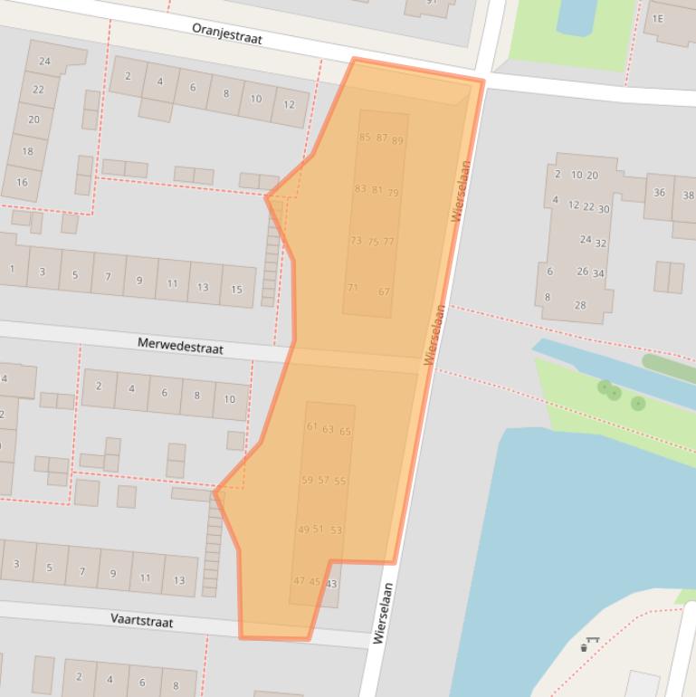 Kaart van postcodegebied 3433ZR.