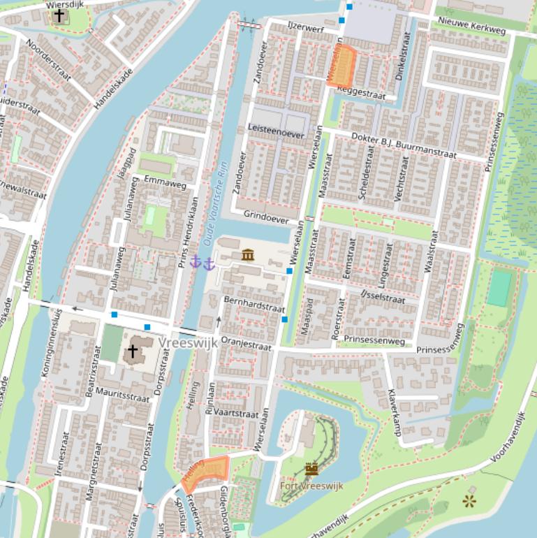 Kaart van postcodegebied 3433ZV.