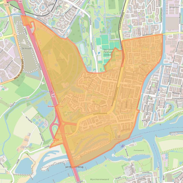 Kaart van postcodegebied 3434.