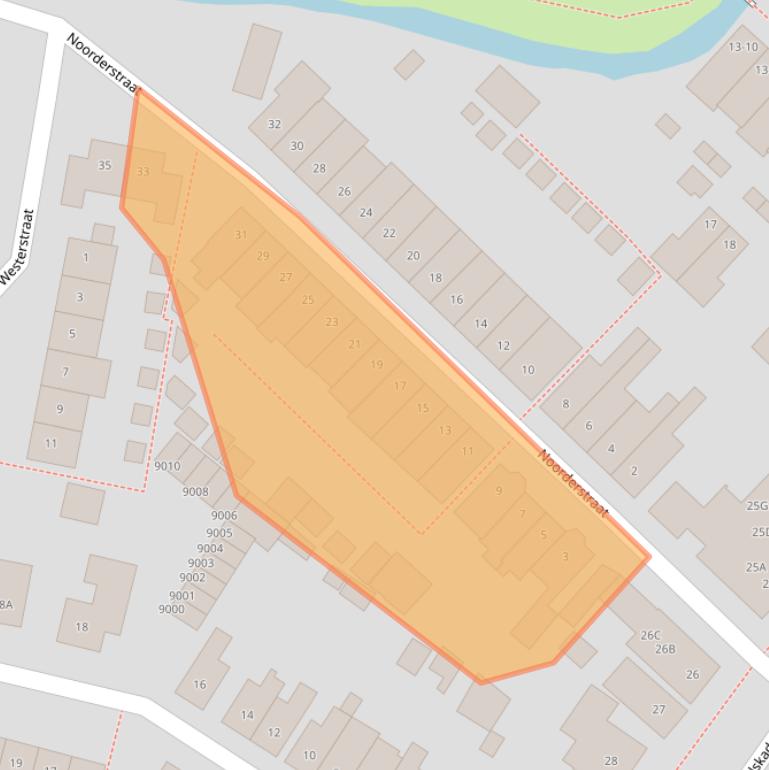 Kaart van postcodegebied 3434BJ.