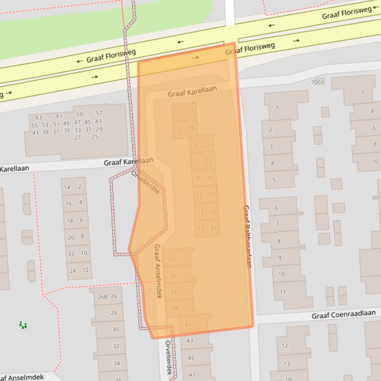 Kaart van postcodegebied 3434DP.