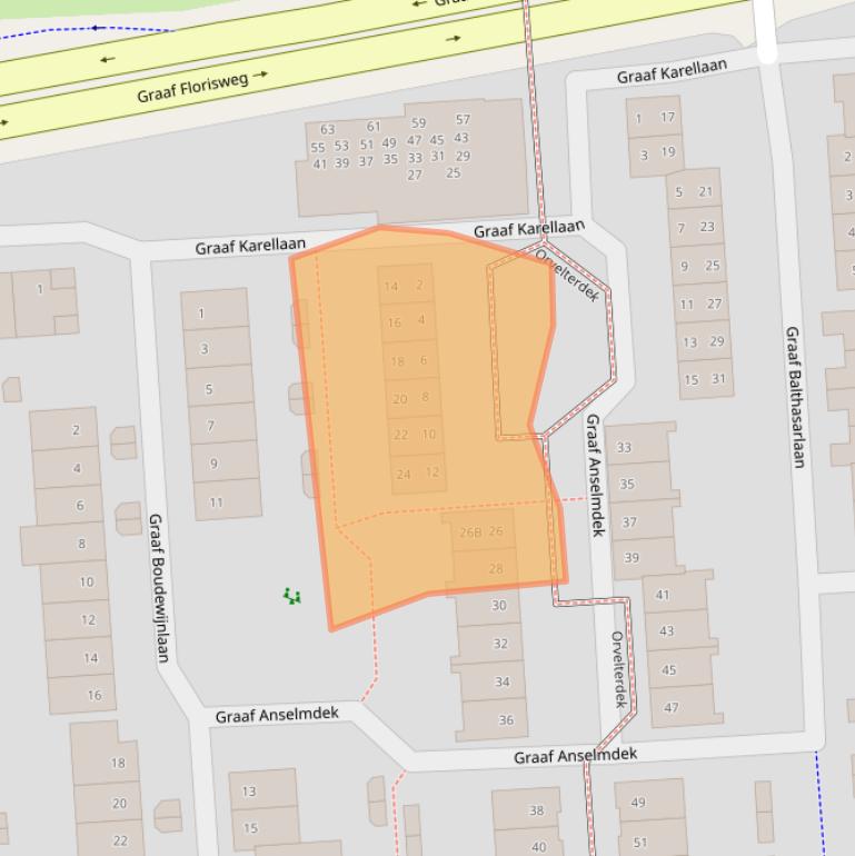 Kaart van postcodegebied 3434DS.