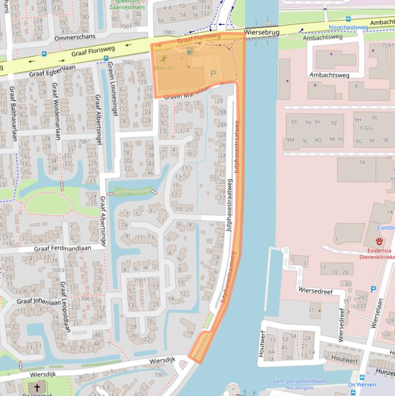 Kaart van postcodegebied 3434DZ.