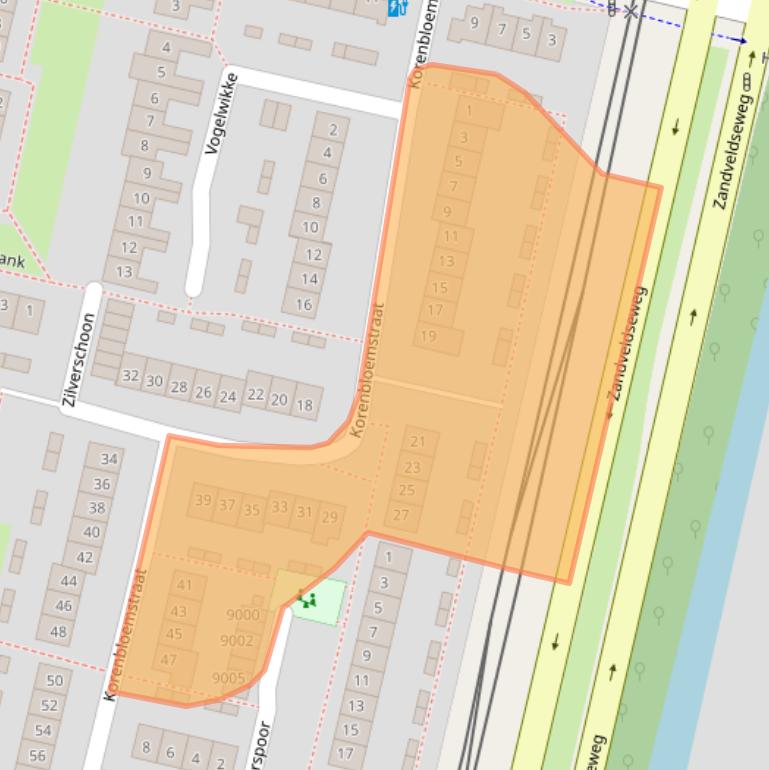 Kaart van postcodegebied 3434EA.