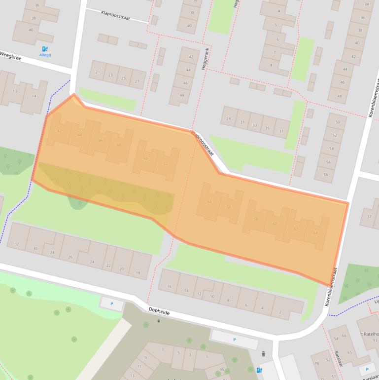 Kaart van postcodegebied 3434EN.