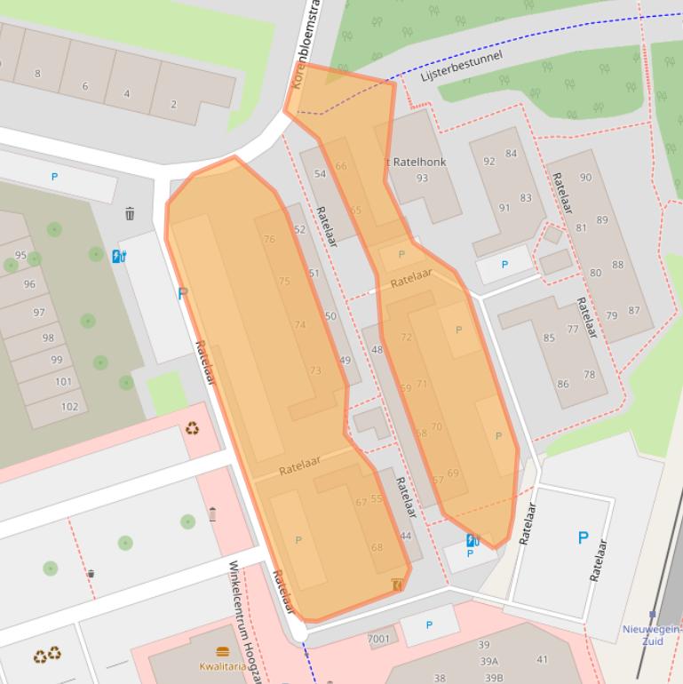 Kaart van postcodegebied 3434EX.