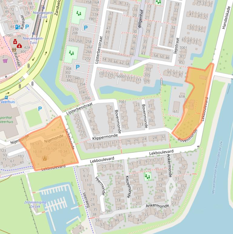 Kaart van postcodegebied 3434GL.