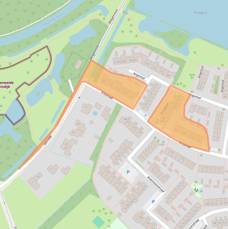 Kaart van postcodegebied 3434HN.