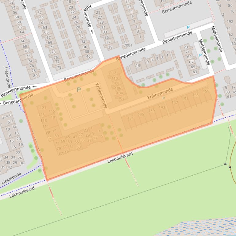 Kaart van postcodegebied 3434KZ.