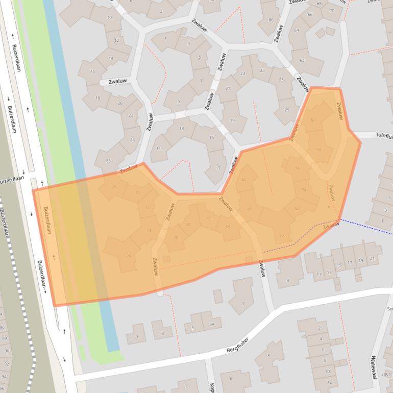 Kaart van postcodegebied 3435AC.