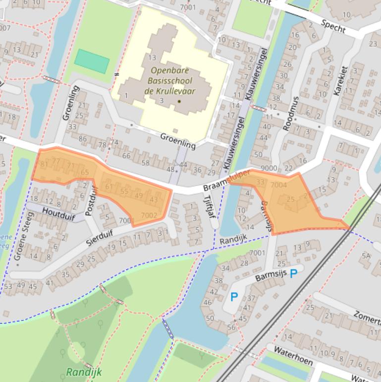 Kaart van postcodegebied 3435BB.