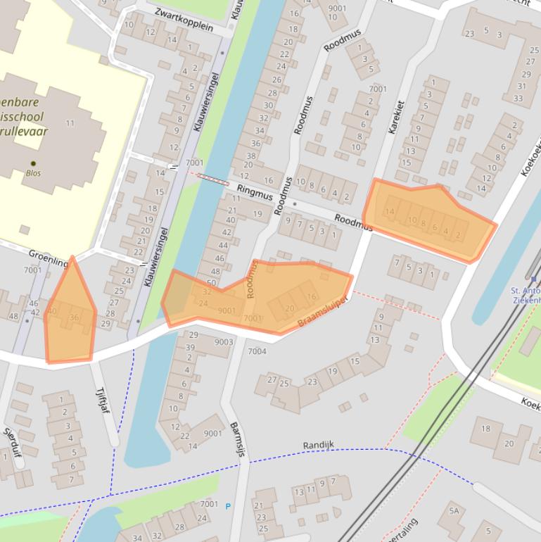 Kaart van postcodegebied 3435BC.