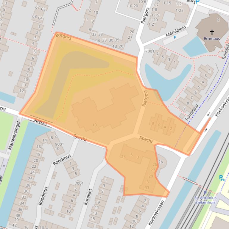 Kaart van postcodegebied 3435CE.