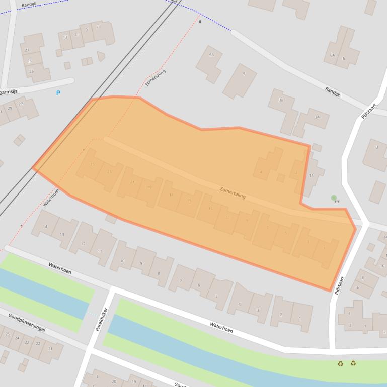 Kaart van postcodegebied 3435DN.