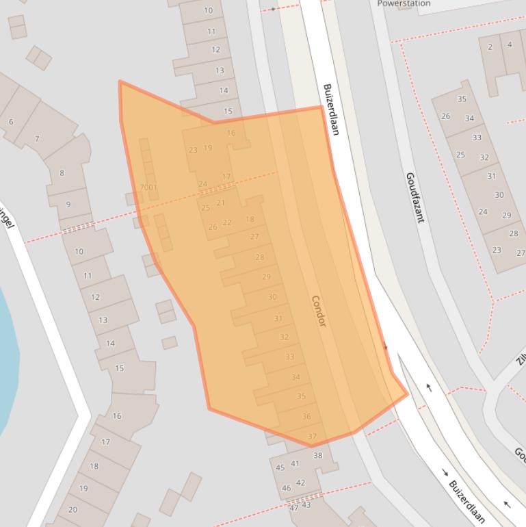 Kaart van postcodegebied 3435GB.