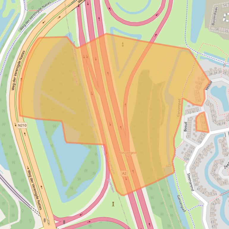 Kaart van postcodegebied 3435GR.