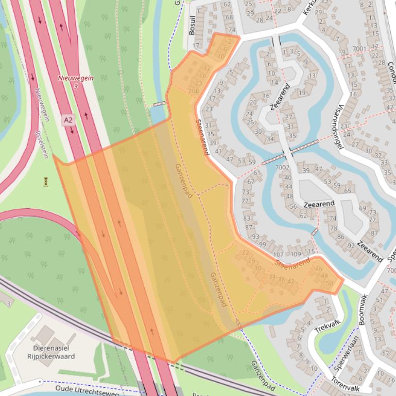 Kaart van postcodegebied 3435GW.