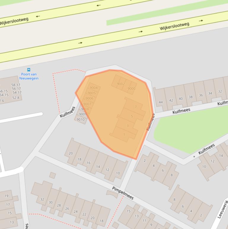 Kaart van postcodegebied 3435RE.