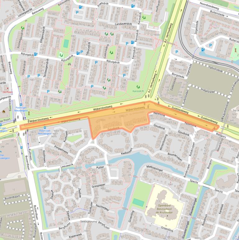 Kaart van postcodegebied 3435RH.