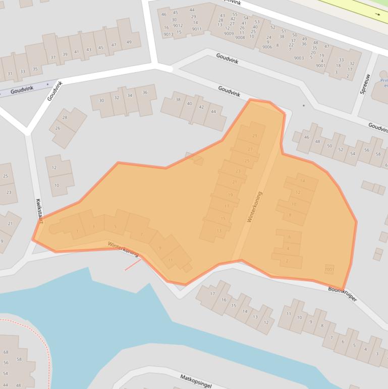 Kaart van postcodegebied 3435RN.