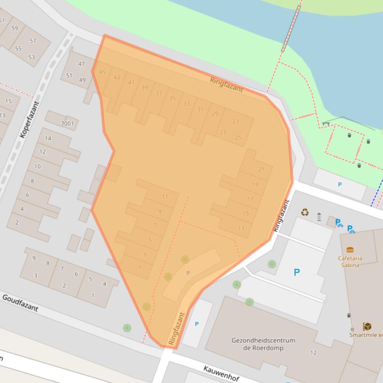 Kaart van postcodegebied 3435SE.