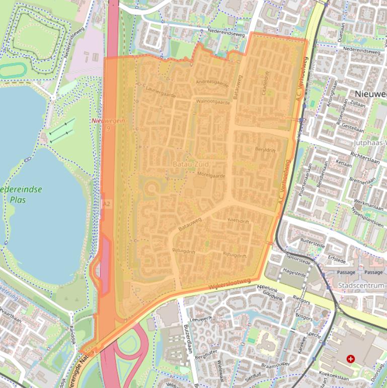 Kaart van postcodegebied 3436.