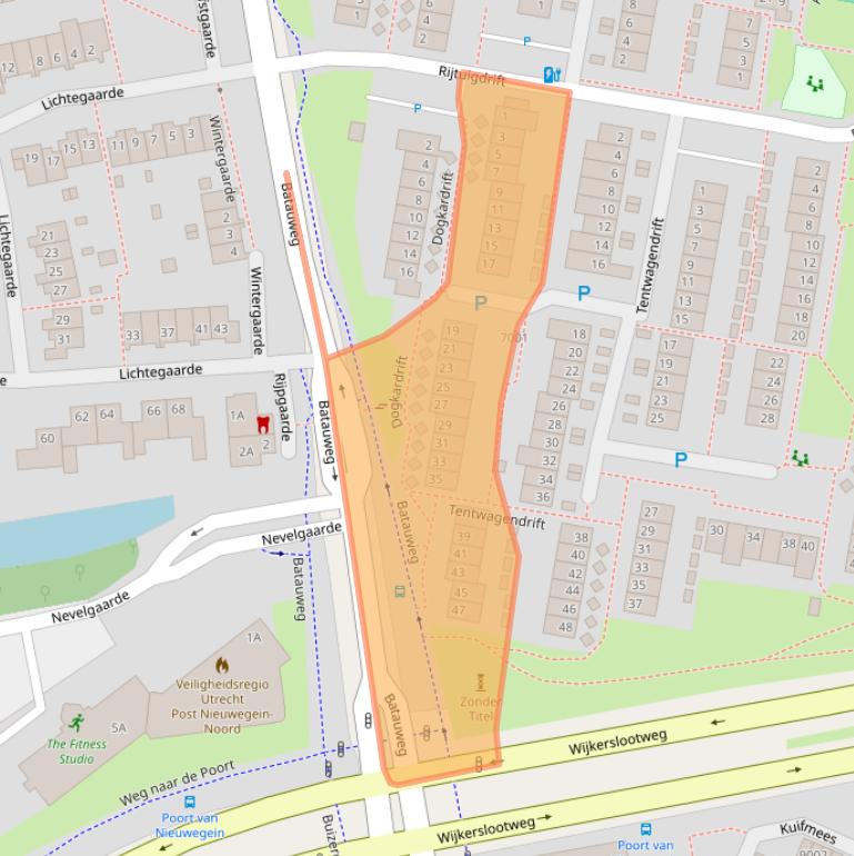 Kaart van postcodegebied 3436AA.