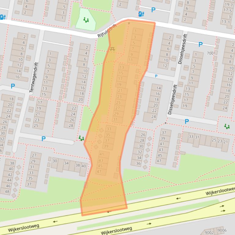 Kaart van postcodegebied 3436AE.