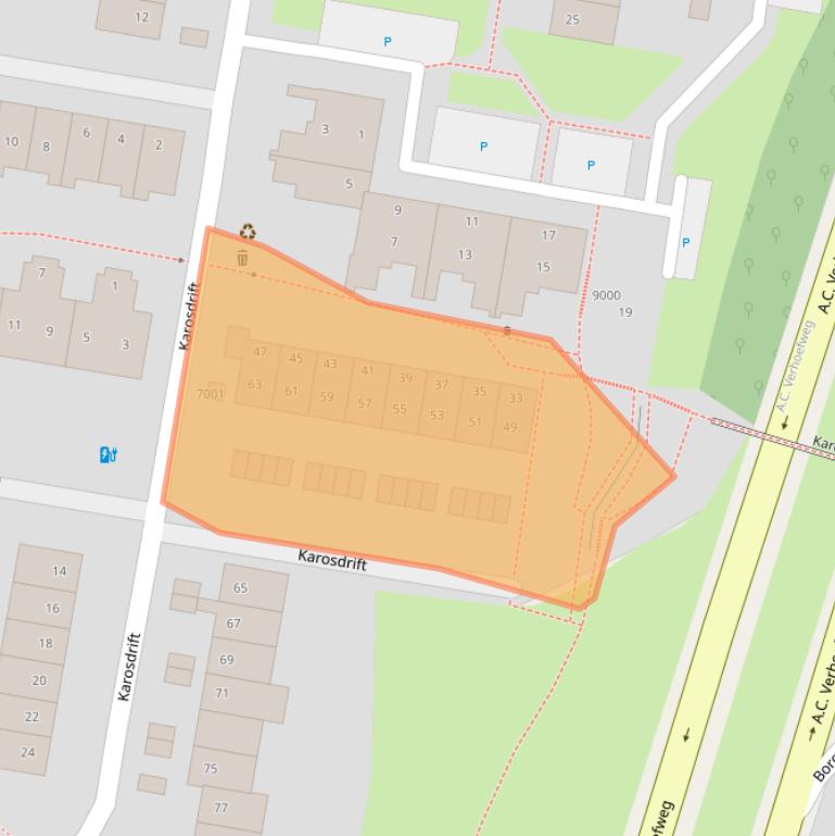 Kaart van postcodegebied 3436AN.