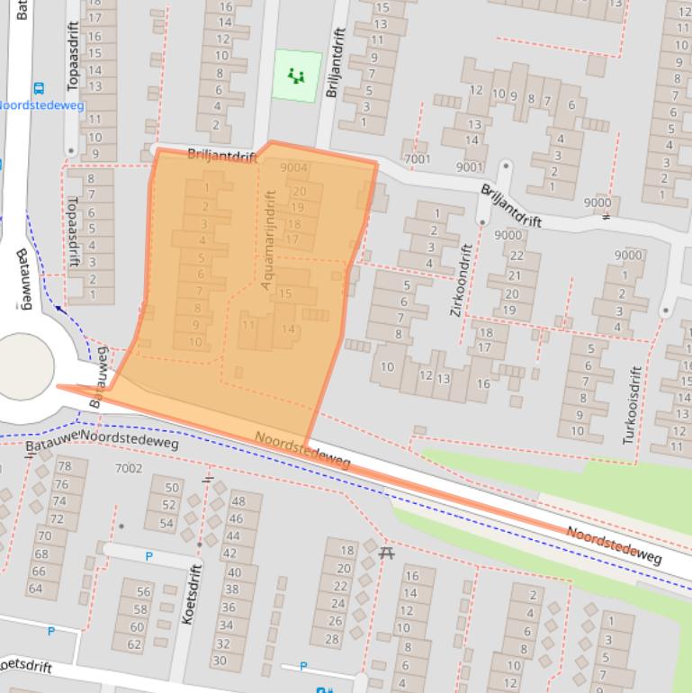 Kaart van postcodegebied 3436BD.