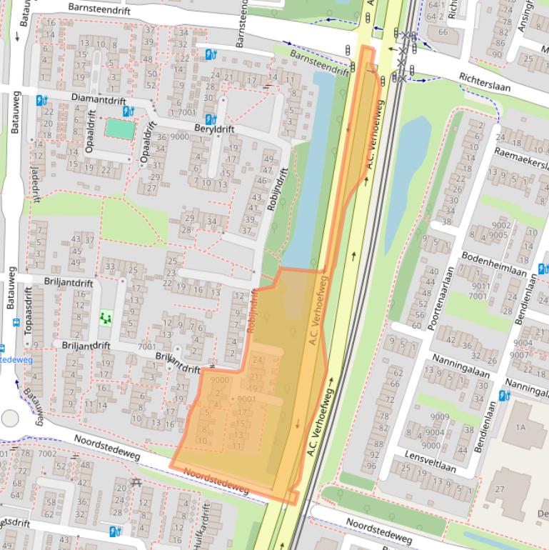 Kaart van postcodegebied 3436BG.