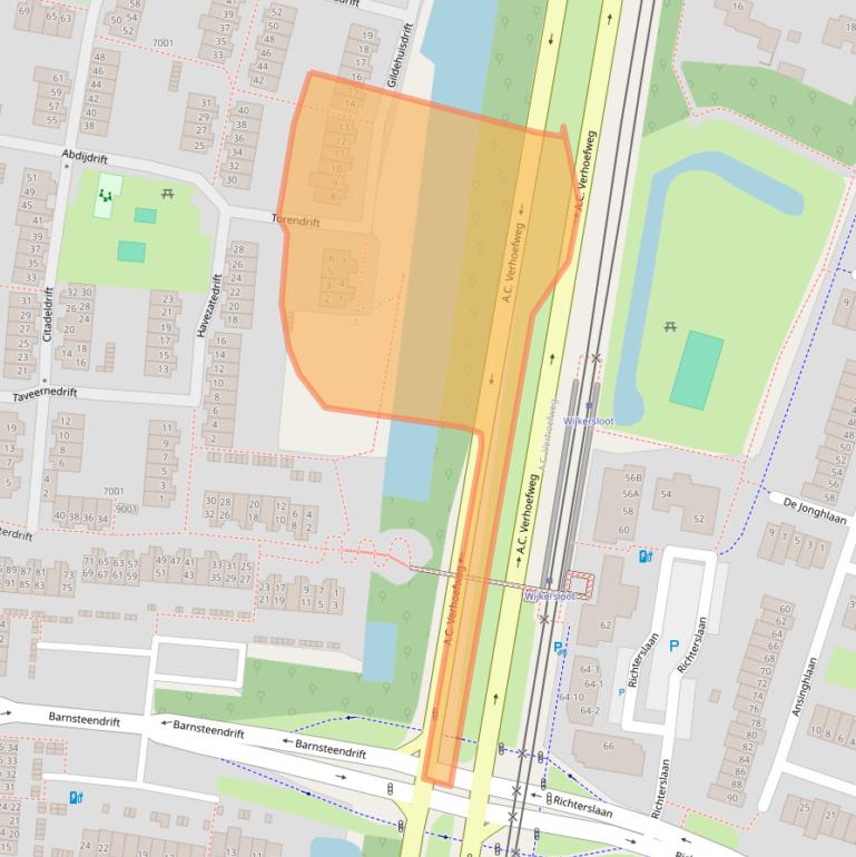 Kaart van postcodegebied 3436CA.