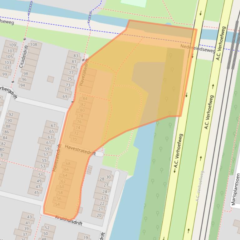 Kaart van postcodegebied 3436CH.