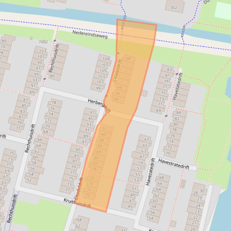 Kaart van postcodegebied 3436CR.