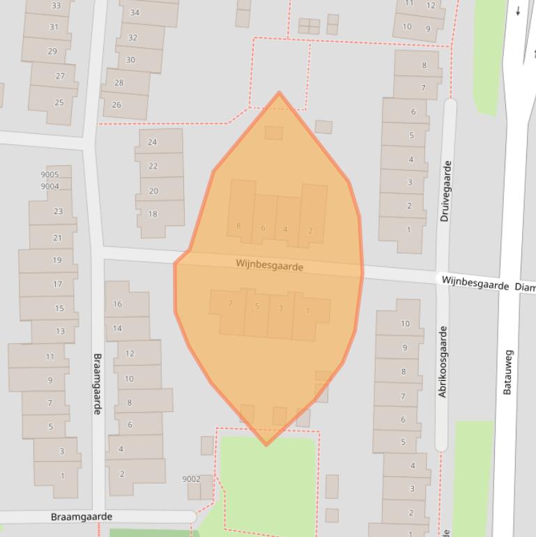 Kaart van postcodegebied 3436GR.