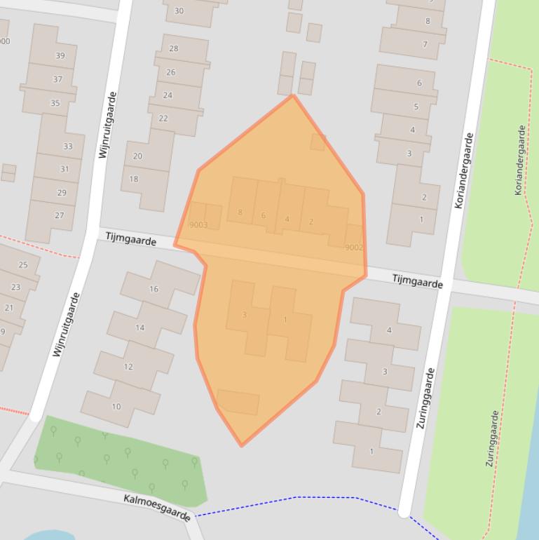 Kaart van postcodegebied 3436HE.