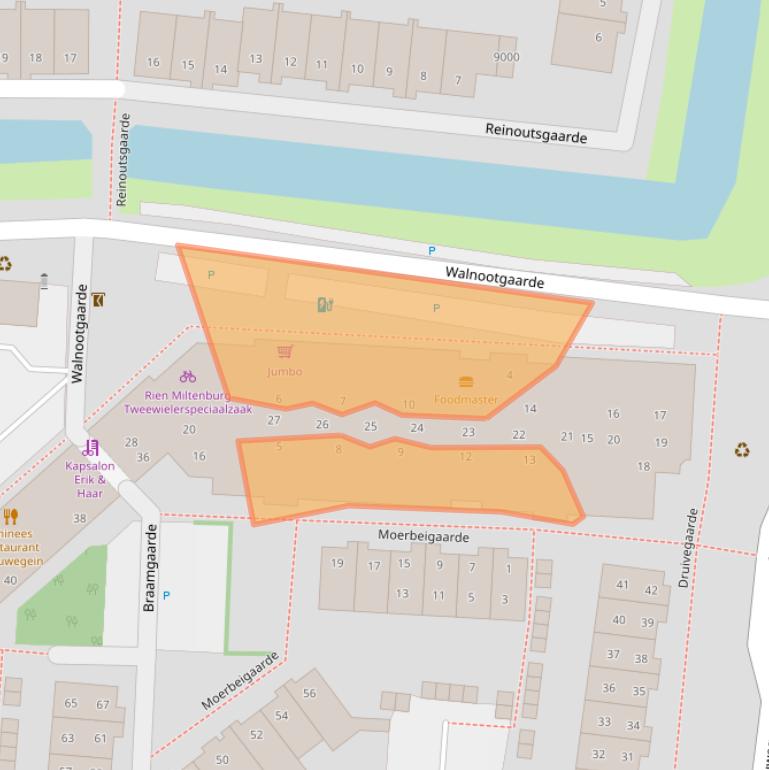 Kaart van postcodegebied 3436JA.