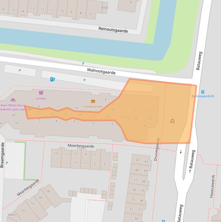 Kaart van postcodegebied 3436JB.