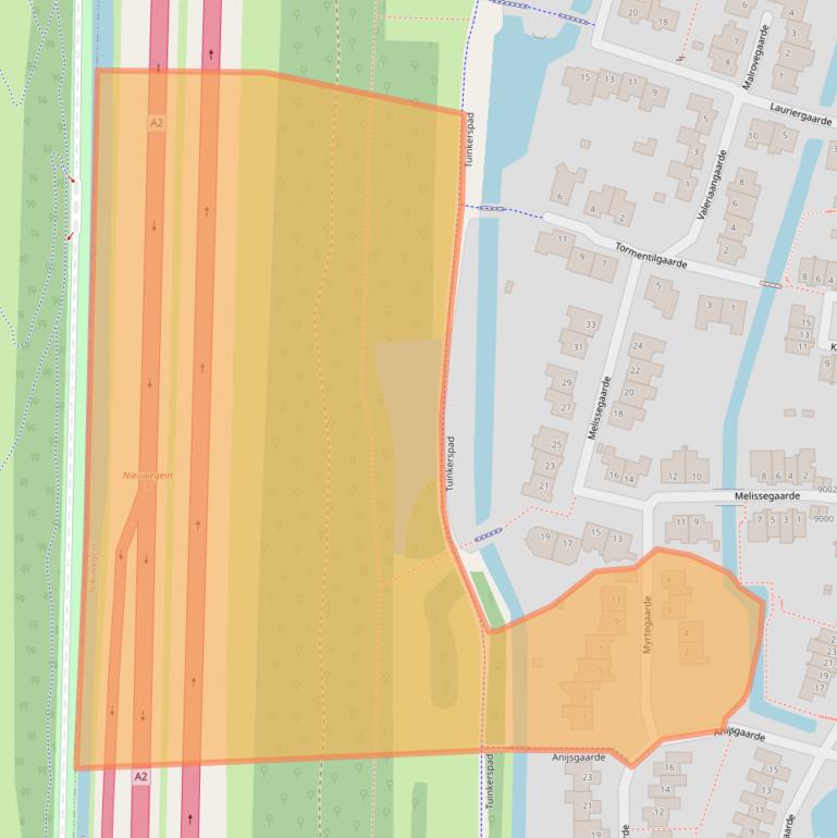 Kaart van postcodegebied 3436JP.