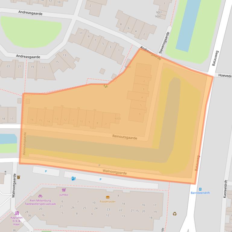 Kaart van postcodegebied 3436RA.